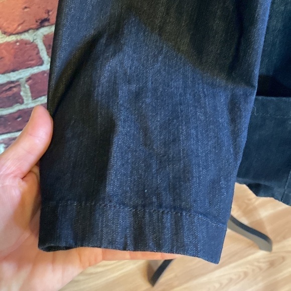 Norton McNaughton Dark Wash Denim Bomber Style Jacket with Front Pockets L - Picture 9 of 13